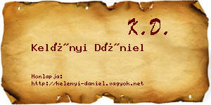 Kelényi Dániel névjegykártya